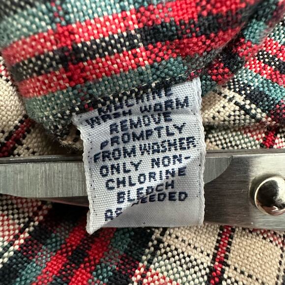 Ralph Lauren Plaid Mens BIG Shirt Medium 100% Cotton Blue Pony Preppy Academic - Picture 7 of 8